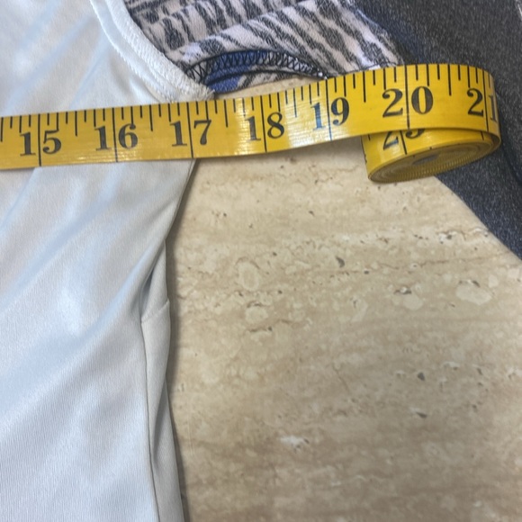 NWOT Vince Camuto blue,black & white spandex dress, see measurements in photos - Picture 6 of 11